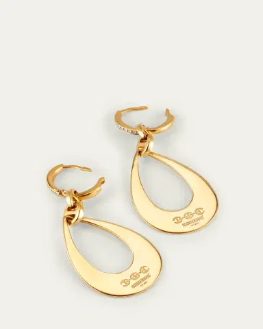 Hoorsenbuhs 18k Yellow Gold Drop Earrings with Diamond Clasps | Thumbnail 4 Hoorsenbuhs 18k Yellow Gold Drop Earrings with Diamond Clasps | Thumbnail 4