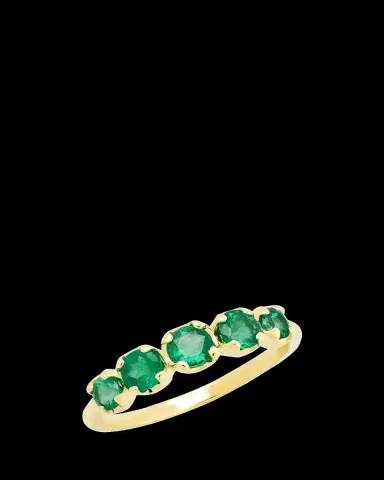 Jennifer Meyer 18k Graduated Emerald Ring | Thumbnail 2