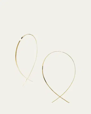 Lana Flat 14K Upside Down Hoop Earrings | Thumbnail 3