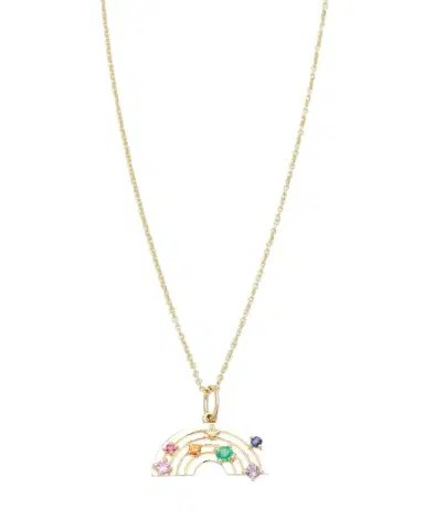 Sydney Evan Rainbow Charm on Cable Chain Necklace | Thumbnail 1