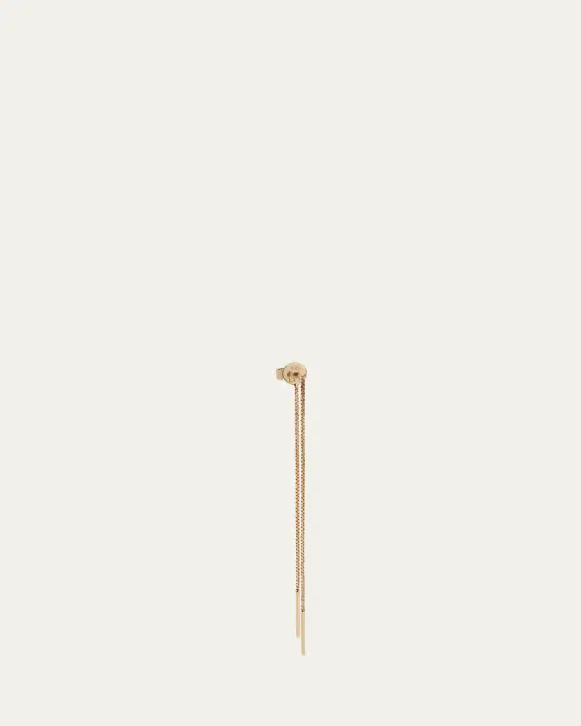 14K Liquid Gold Threader Stud Earring, Single