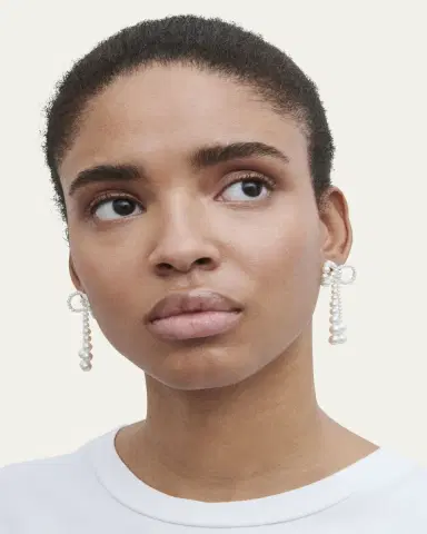 Sophie Bille Brahe Grande Rosette De Pearls Large Bow Earrings in Freshwater Pearls | Thumbnail 3