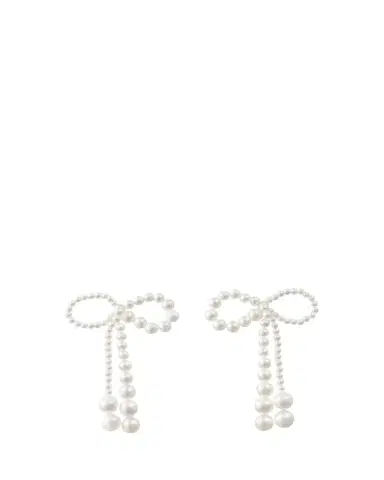 Sophie Bille Brahe Grande Rosette De Pearls Large Bow Earrings in Freshwater Pearls | Thumbnail 1