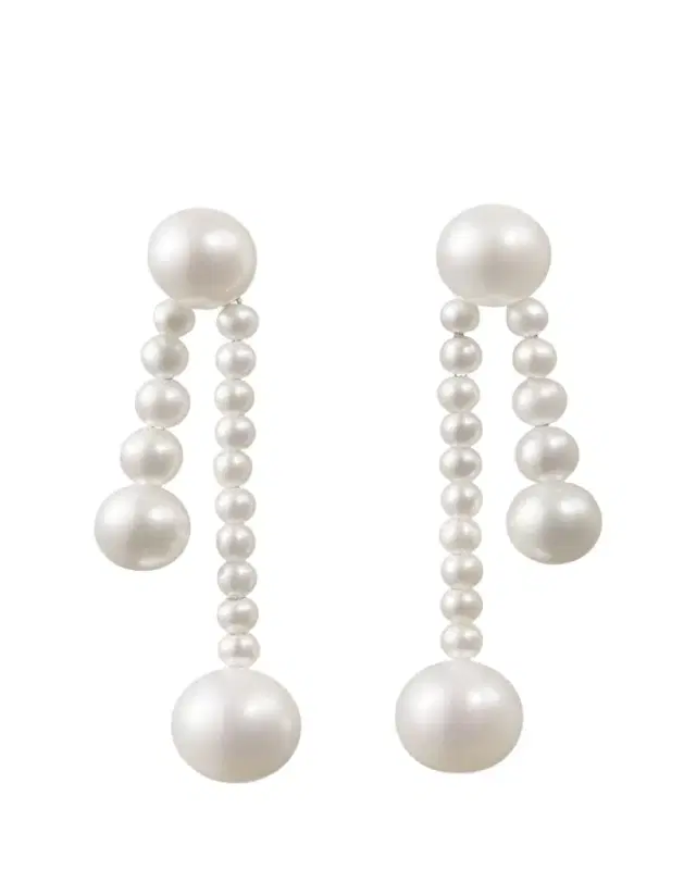 Sophie Bille Brahe Ruban De Perle Short 2-Strand Drop Earrings in Freshwater Pearls