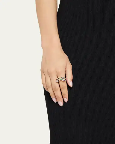 Sydney Evan 14K Rainbow Block Ring | Thumbnail 2 Sydney Evan 14K Rainbow Block Ring | Thumbnail 2
