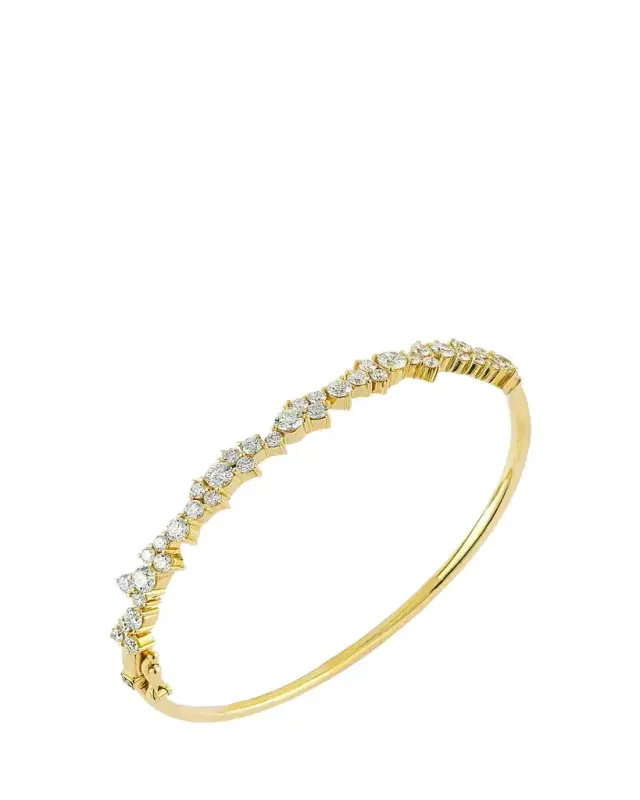 14K Gold Diamond Cocktail Bangle