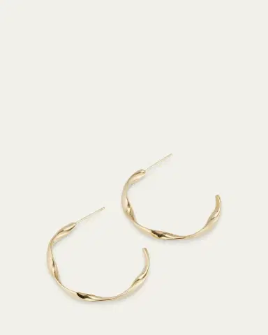 Meredith Frederick 14k Yellow Gold Twisted Hoop Earrings | Thumbnail 3