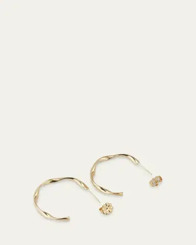 Meredith Frederick 14k Yellow Gold Twisted Hoop Earrings | Thumbnail 4