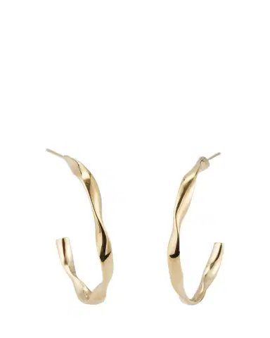 Meredith Frederick 14k Yellow Gold Twisted Hoop Earrings | Thumbnail 1
