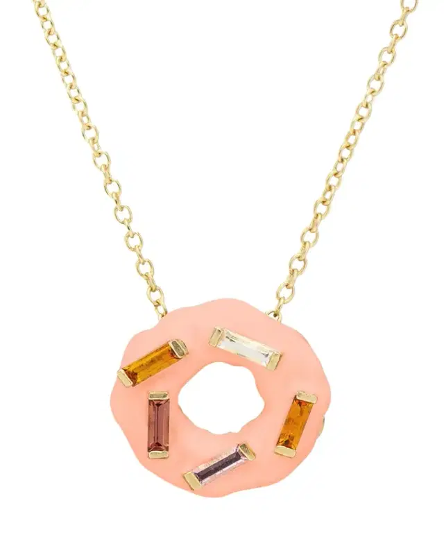 Donut with Sprinkles Necklace