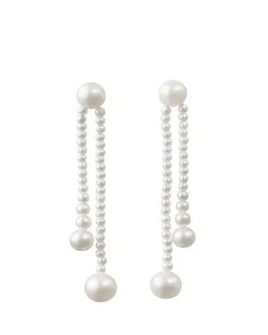Sophie Bille Brahe Grand Ruban de Perle 2-Strand Long Drop Earrings | Thumbnail 1