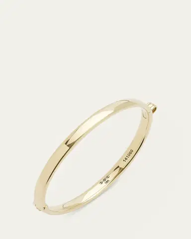 Hoorsenbuhs 18K Yellow Gold Tri-Link Bangle Bracelet, 6mm | Thumbnail 3