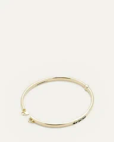 Hoorsenbuhs 18K Yellow Gold Tri-Link Bangle Bracelet, 6mm | Thumbnail 4