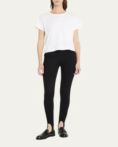 LESET Margo Short-Sleeve Cotton Crewneck Tee | Thumbnail 2