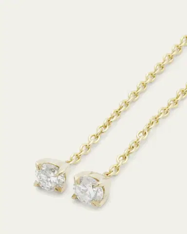 Lizzie Mandler Fine Jewelry Round Diamond Floating Threader Earrings | Thumbnail 3 Lizzie Mandler Fine Jewelry Round Diamond Floating Threader Earrings | Thumbnail 3