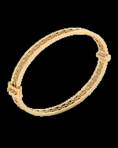 Hoorsenbuhs 18K Yellow Gold Tri-Link Chassis Bracelet | Thumbnail 2