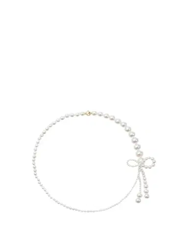 Sophie Bille Brahe Peggy Rosette Graduated Freshwater Pearl Necklace with Bow | Thumbnail 1