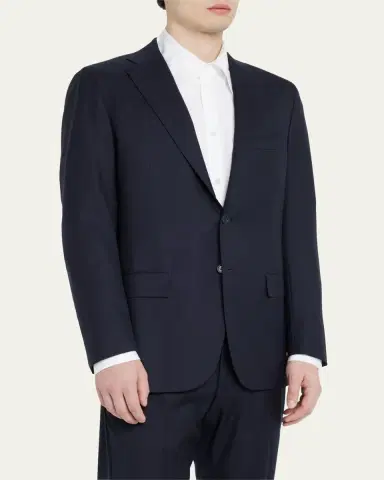 Kiton Men's Solid Cashmere Blazer | Thumbnail 4 Kiton Men's Solid Cashmere Blazer | Thumbnail 4