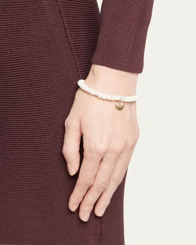 Sydney Evan Opal Beaded Bracelet with 14K Gold Diamond Happy Face Charm | Thumbnail 2 Sydney Evan Opal Beaded Bracelet with 14K Gold Diamond Happy Face Charm | Thumbnail 2