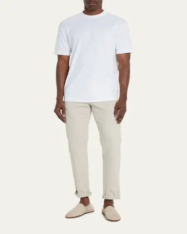 Loro Piana Men's Jersey Cotton Crewneck T-Shirt | Thumbnail 2