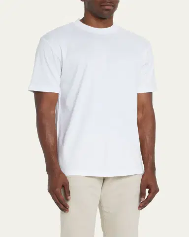 Loro Piana Men's Jersey Cotton Crewneck T-Shirt | Thumbnail 4