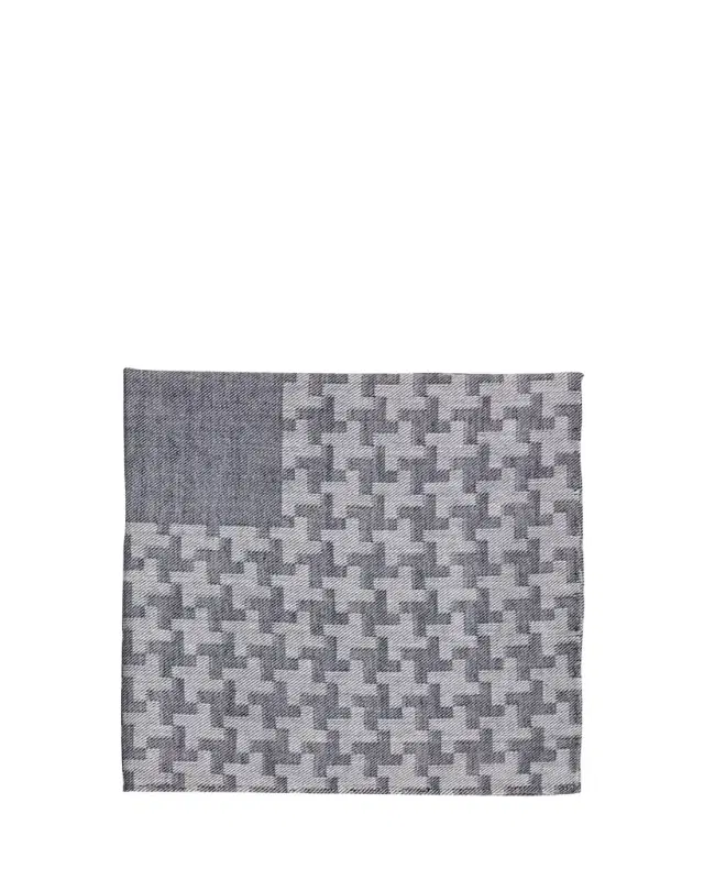 Simonnot Godard Men's Irregular Box-Print Cotton Handkerchief