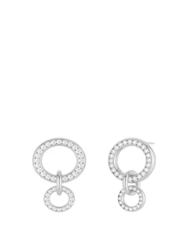 Spinelli Kilcollin Canis 18K White Gold Double Hoop Earrings with Diamonds | Thumbnail 1