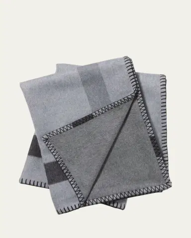 Sofia Cashmere Double-Face Cashmere Throw Blanket, 56" x 72" | Thumbnail 2
