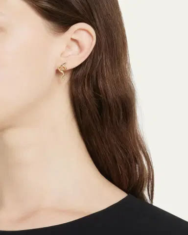 Bea Bongiasca 9K Yellow Gold Wow Mini Climber Earrings | Thumbnail 2