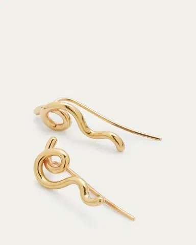 Bea Bongiasca 9K Yellow Gold Wow Mini Climber Earrings | Thumbnail 3