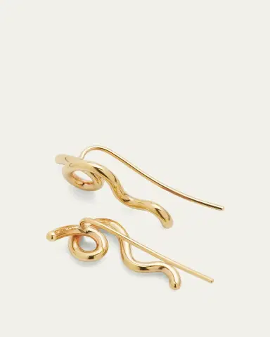 Bea Bongiasca 9K Yellow Gold Wow Mini Climber Earrings | Thumbnail 4