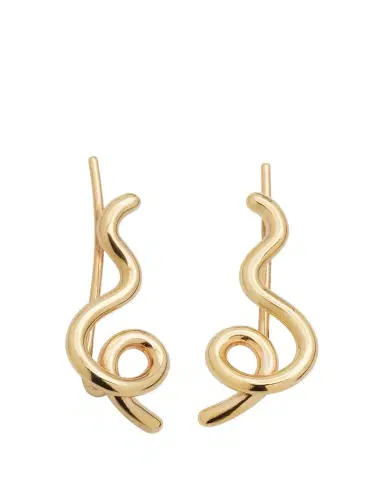Bea Bongiasca 9K Yellow Gold Wow Mini Climber Earrings | Thumbnail 1