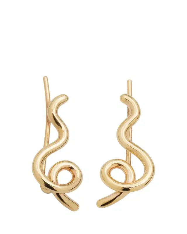 Bea Bongiasca 9K Yellow Gold Wow Mini Climber Earrings