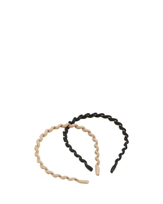Twisted Leather Headbands, 2 Pack