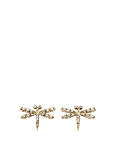 Sydney Evan 14K Diamond Dragonfly Stud Earring, Single | Thumbnail 1