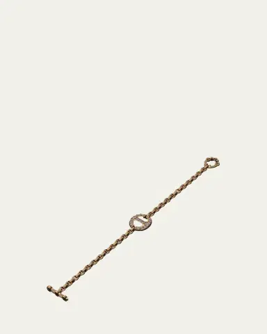 Hoorsenbuhs 18k Rose Gold Chain Bracelet with White Diamond Station | Thumbnail 2