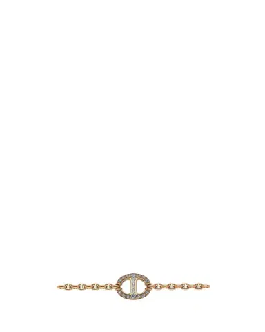 Hoorsenbuhs 18k Rose Gold Chain Bracelet with White Diamond Station | Thumbnail 1
