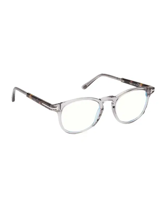TOM FORD Men 's Blue Light Blocking Acetate Round Optical Glasses