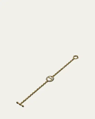 Hoorsenbuhs 18k Yellow Gold Chain Bracelet with White Diamond Station | Thumbnail 2