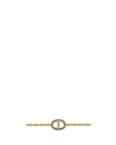 Hoorsenbuhs 18k Yellow Gold Chain Bracelet with White Diamond Station | Thumbnail 1