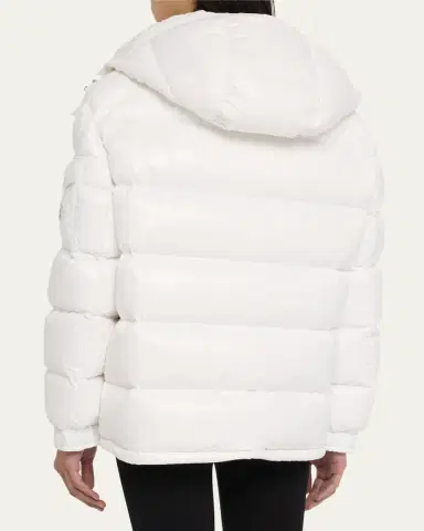 Moncler Maire Shiny Puffer Jacket with Removable Hood | Thumbnail 3