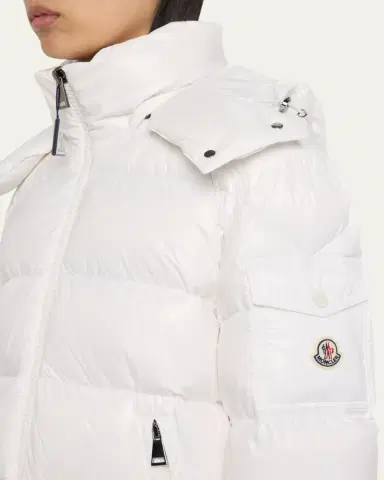 Moncler Maire Shiny Puffer Jacket with Removable Hood | Thumbnail 5