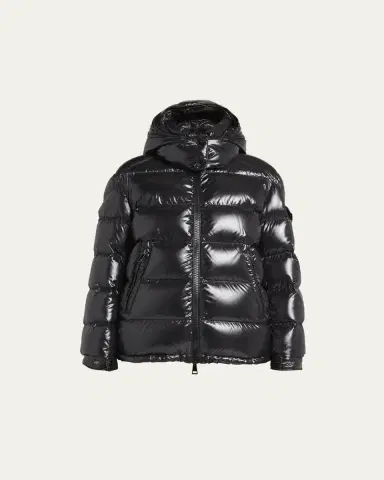 Moncler Maire Shiny Puffer Jacket with Removable Hood | Thumbnail 6