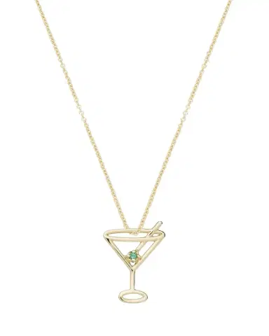Aliita 9k Yellow Gold Martini Esmeralda Necklace | Thumbnail 1