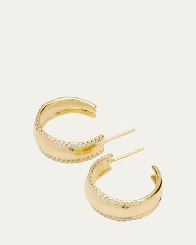 Ippolita 18K Stardust Goddess Hammered Dome Huggie Earrings | Thumbnail 3