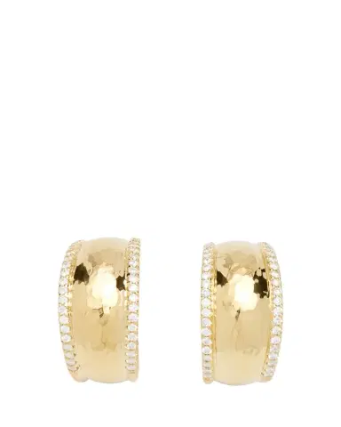 Ippolita 18K Stardust Goddess Hammered Dome Huggie Earrings | Thumbnail 1
