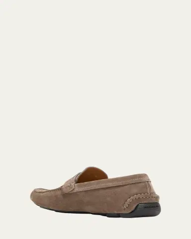 Giorgio Armani Men's Suede Perforated Driving Shoes | Thumbnail 2 Giorgio Armani Men's Suede Perforated Driving Shoes | Thumbnail 2