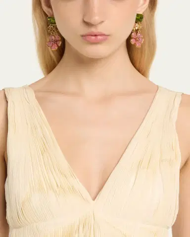Oscar de la Renta Cloudy Resin Layered Earrings | Thumbnail 2