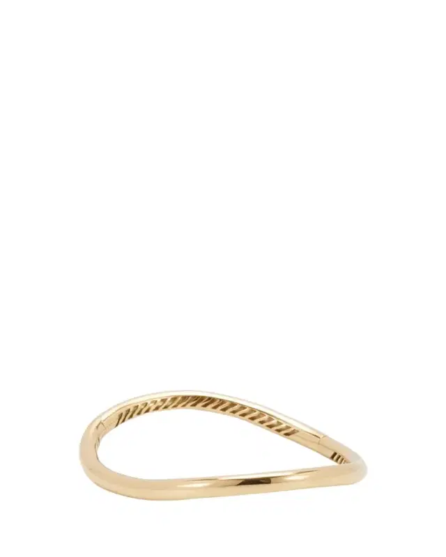 FARAONE MENNELLA by R.F.M.A.S. 18K Yellow Gold Plain Wave Bracelet