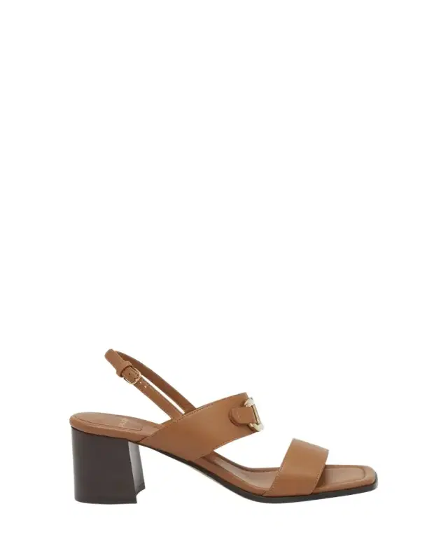 Lou Leather Gancio Slingback Sandals